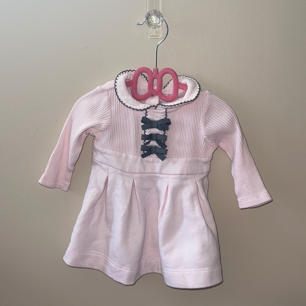 Baby Pink Long Sleeve with bows 3-6 months